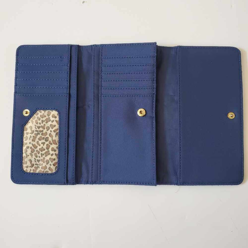 Spring Navy Snakeskin Print Wallet - Picture 2 of 3